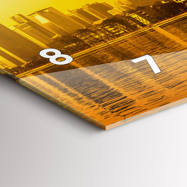 Ceas orizontale de perete din sticlă Râul Zhujiang