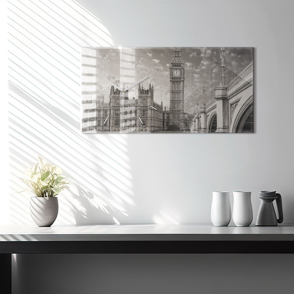 Ceas orizontale de perete din sticlă Londra Anglia Big Ben