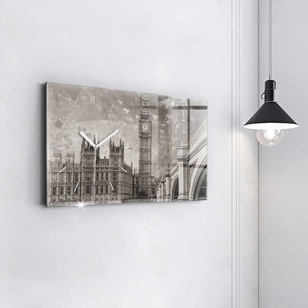 Ceas orizontale de perete din sticlă Londra Anglia Big Ben
