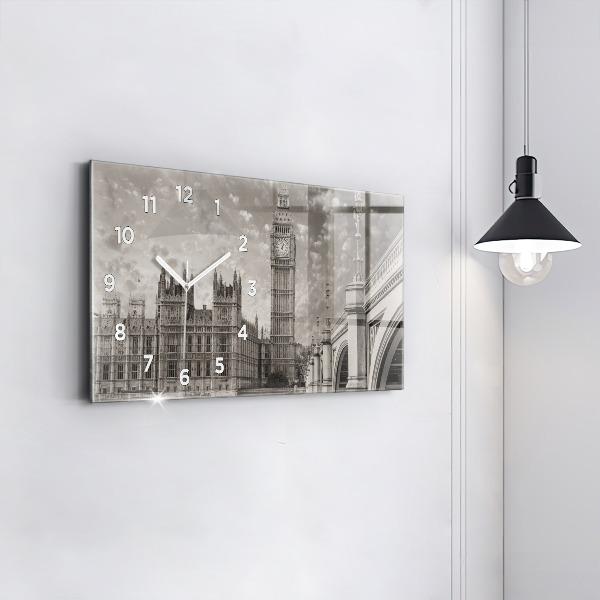 Ceas orizontale de perete din sticlă Londra Anglia Big Ben