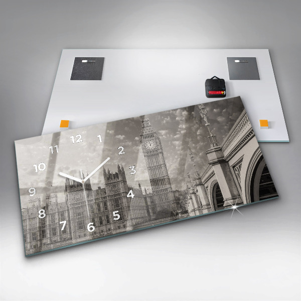 Ceas orizontale de perete din sticlă Londra Anglia Big Ben