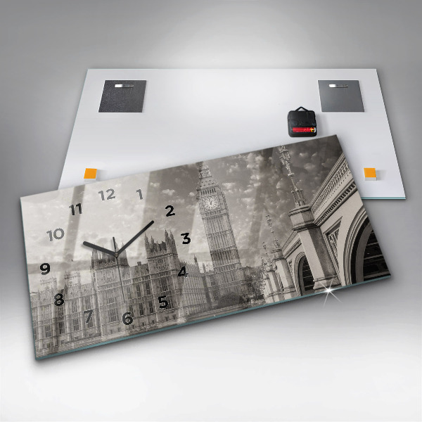 Ceas orizontale de perete din sticlă Londra Anglia Big Ben