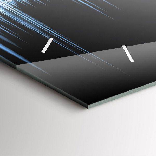 Ceas orizontale de perete din sticlă Microfon și căști