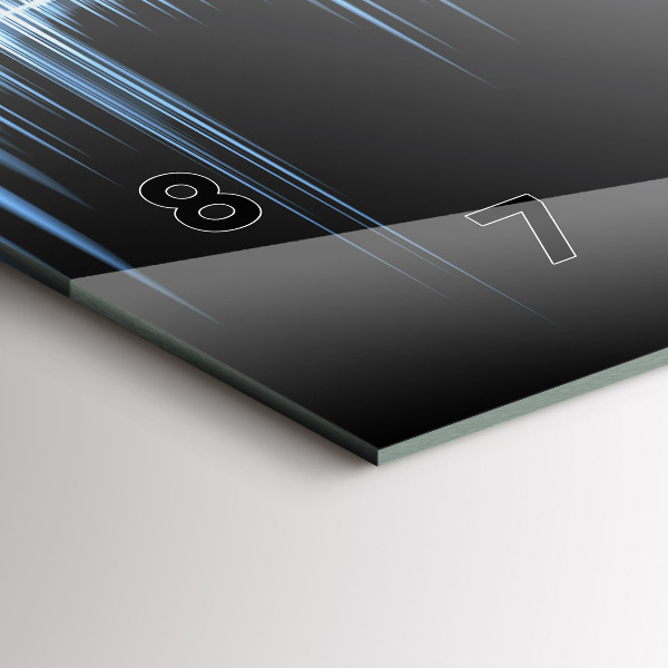 Ceas orizontale de perete din sticlă Microfon și căști