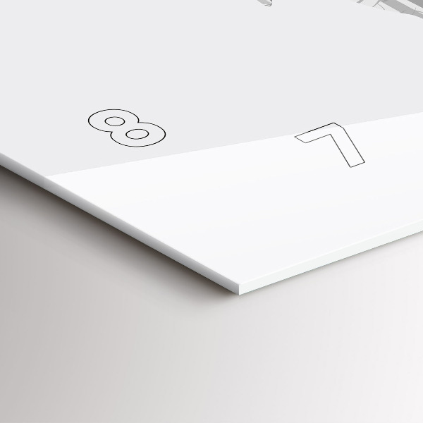 Ceas orizontale de perete din sticlă Siluetă a unui cerb de pădure