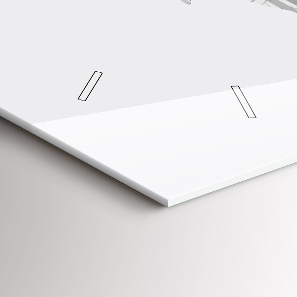 Ceas orizontale de perete din sticlă Siluetă a unui cerb de pădure