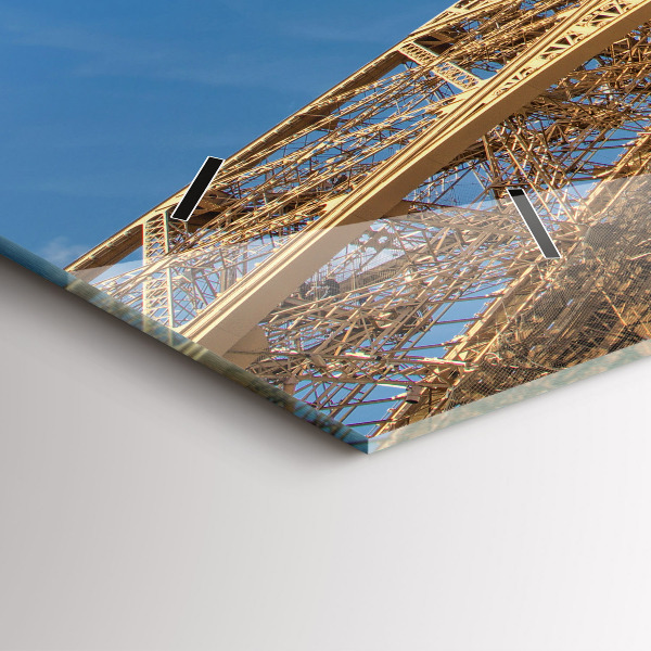 Ceas orizontale de perete din sticlă Turnul Eiffel din Franța