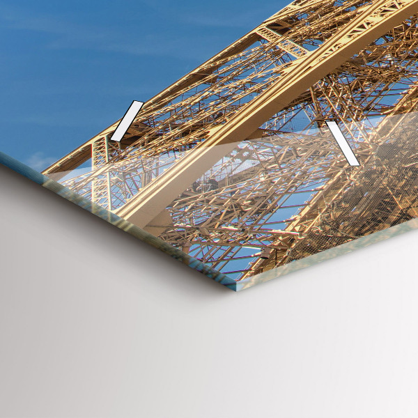 Ceas orizontale de perete din sticlă Turnul Eiffel din Franța