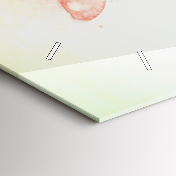 Ceas orizontale de perete din sticlă Față de femeie abstractă