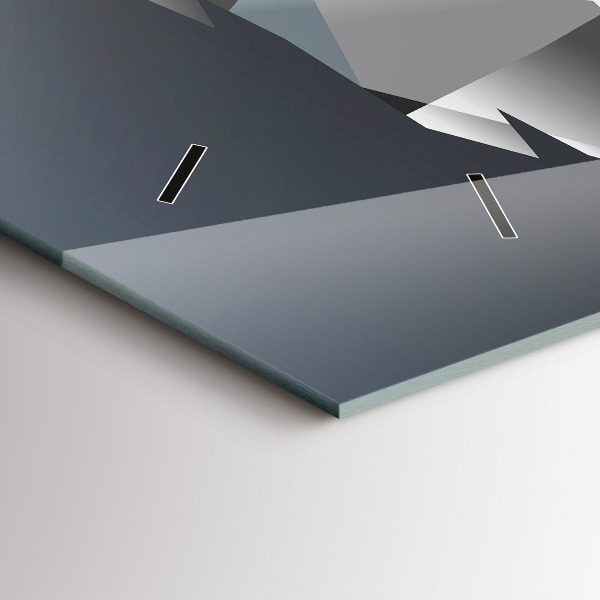 Ceas orizontale de perete din sticlă Cap de lup