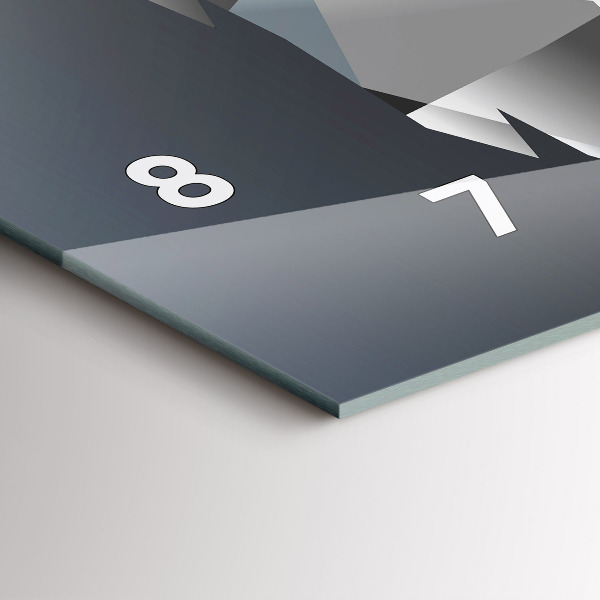 Ceas orizontale de perete din sticlă Cap de lup