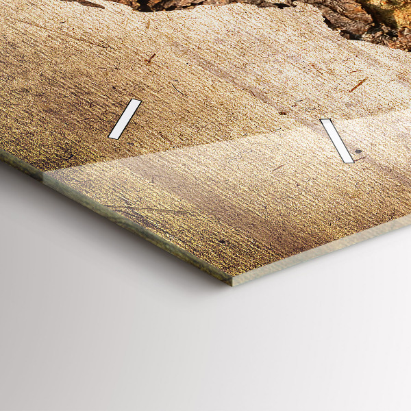 Ceas orizontale de perete din sticlă Harta lumii vintage