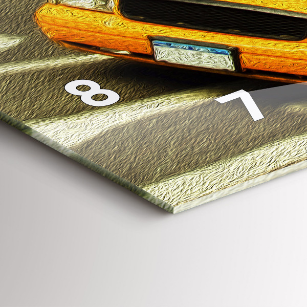 Ceas orizontale de perete din sticlă Taxiuri din New York