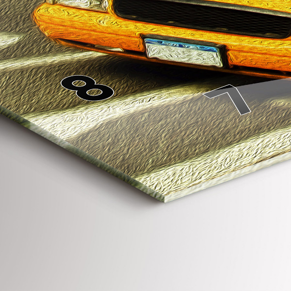 Ceas orizontale de perete din sticlă Taxiuri din New York