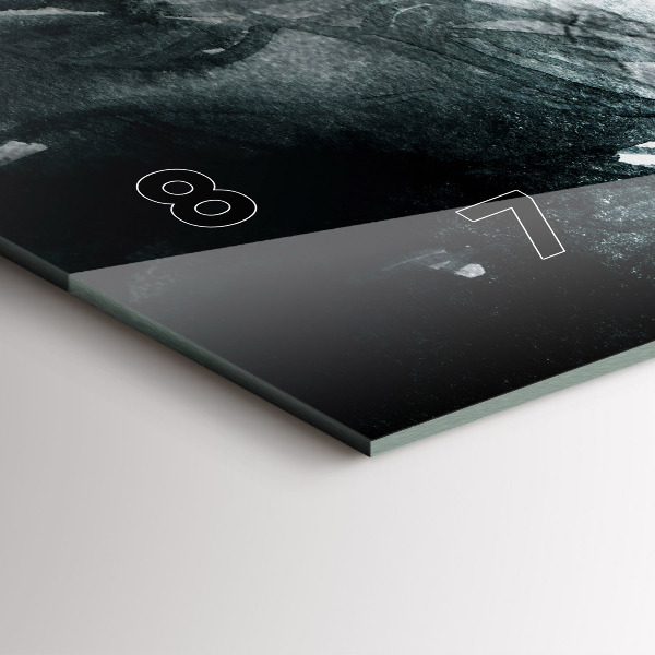 Ceas orizontale de perete din sticlă Portret de femeie cu buze roșii