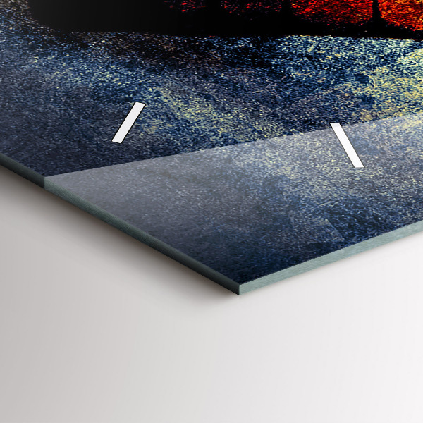 Ceas orizontale de perete din sticlă Stil vintage fluture