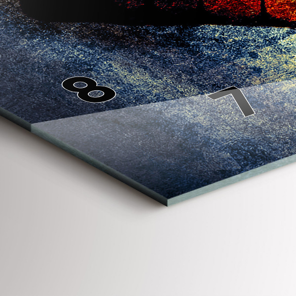 Ceas orizontale de perete din sticlă Stil vintage fluture