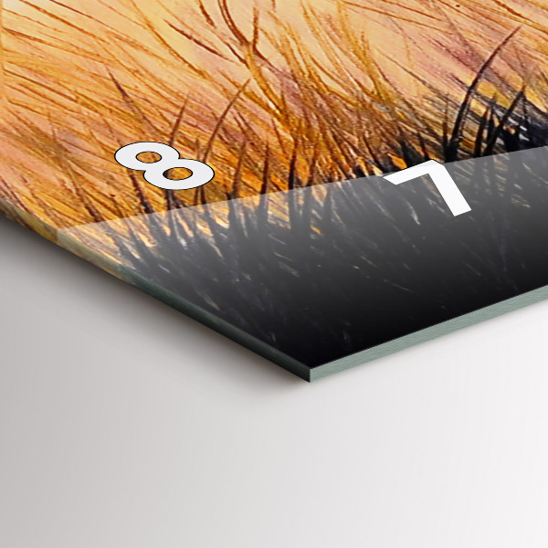 Ceas orizontale de perete din sticlă Macarale la apus