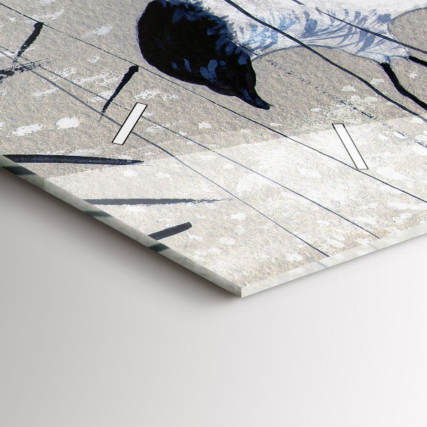 Ceas orizontale de perete din sticlă Macarale în stuf