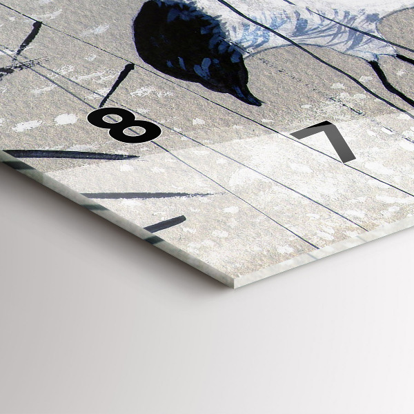 Ceas orizontale de perete din sticlă Macarale în stuf