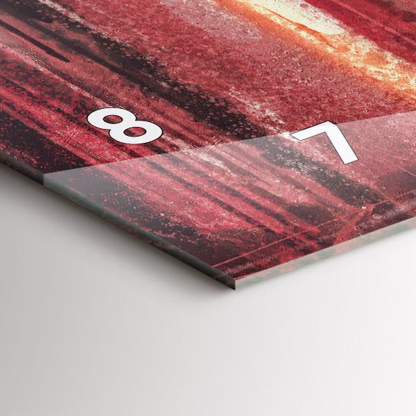 Ceas orizontale de perete din sticlă Cuplu tânăr îndrăgostit