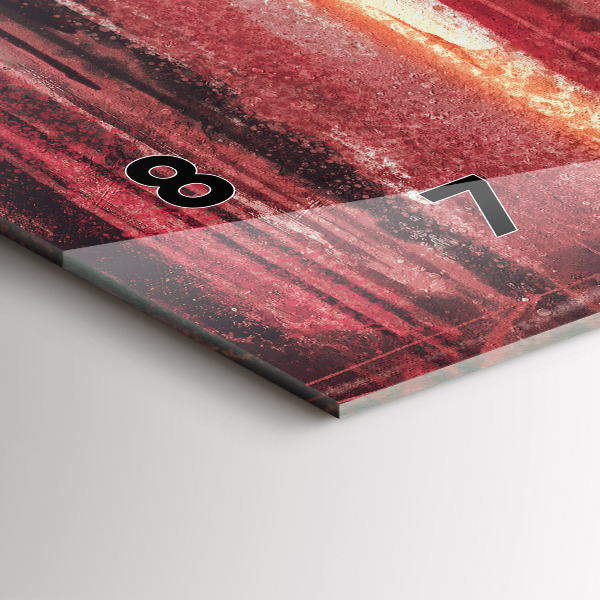 Ceas orizontale de perete din sticlă Cuplu tânăr îndrăgostit