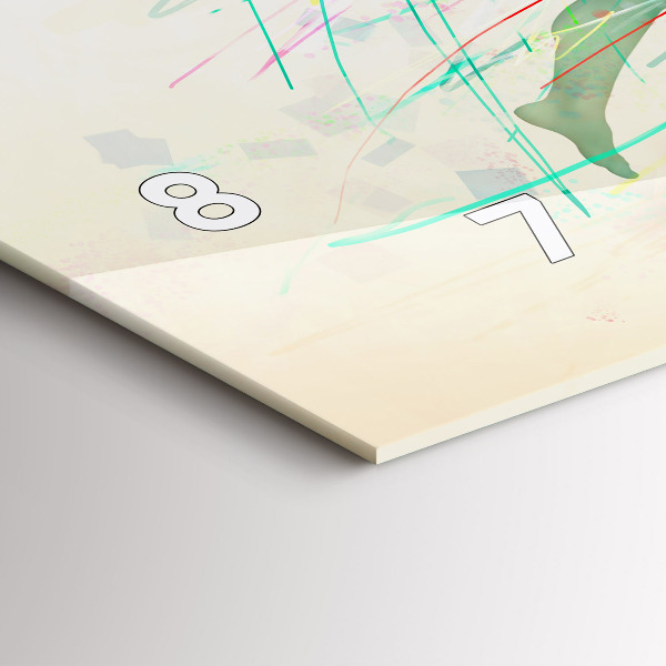 Ceas orizontale de perete din sticlă Oameni colorați