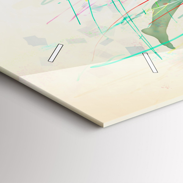 Ceas orizontale de perete din sticlă Oameni colorați