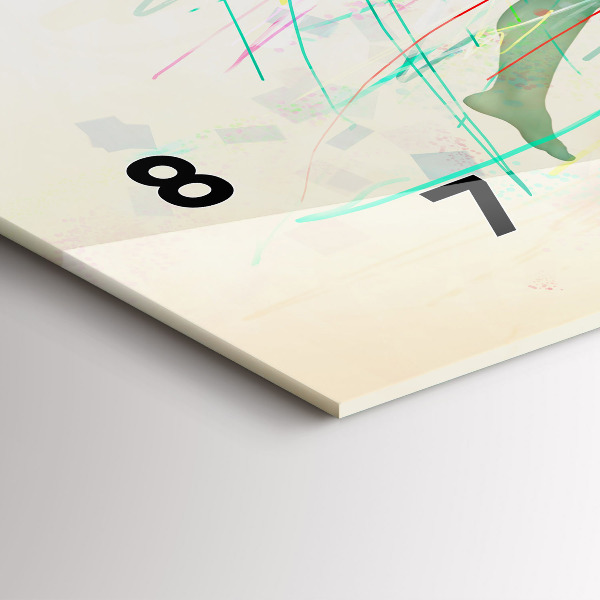 Ceas orizontale de perete din sticlă Oameni colorați