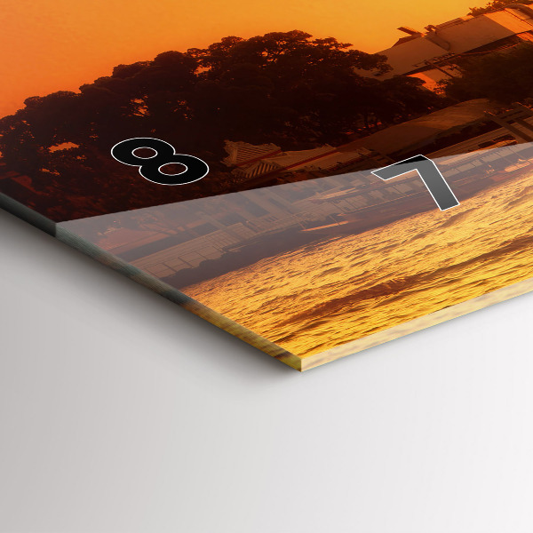 Ceas orizontale de perete din sticlă Wat arun Bangkok Thailanda