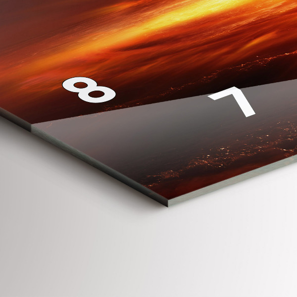 Ceas orizontale de perete din sticlă Explozia unei bombe atomice