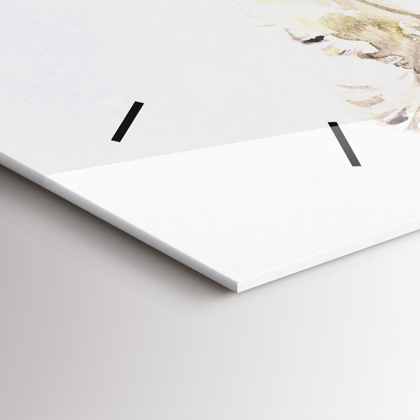 Ceas orizontale de perete din sticlă Păsări zburătoare