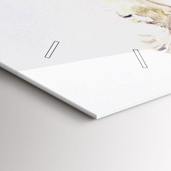 Ceas orizontale de perete din sticlă Păsări zburătoare