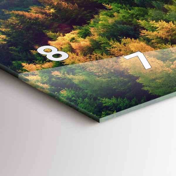 Ceas orizontale de perete din sticlă Apus peste dealuri