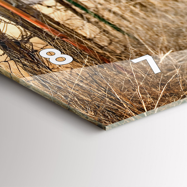 Ceas orizontale de perete din sticlă Mașini vechi