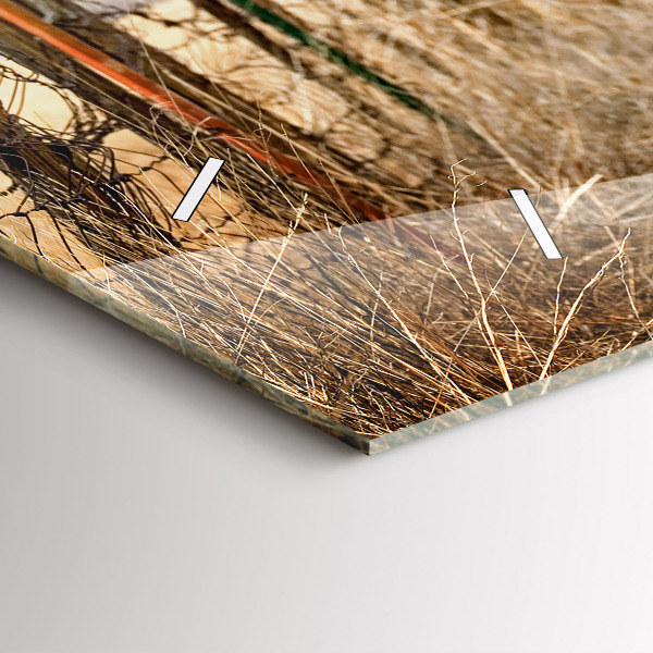 Ceas orizontale de perete din sticlă Mașini vechi