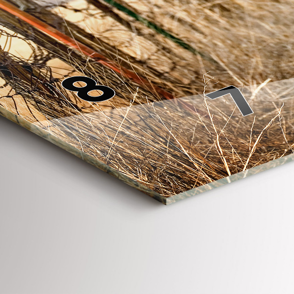 Ceas orizontale de perete din sticlă Mașini vechi