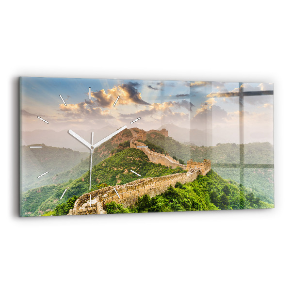 Ceas orizontale de perete din sticlă Marele Zid Chinezesc