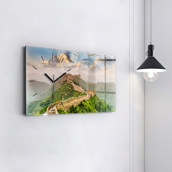 Ceas orizontale de perete din sticlă Marele Zid Chinezesc