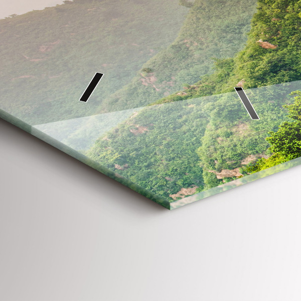 Ceas orizontale de perete din sticlă Marele Zid Chinezesc