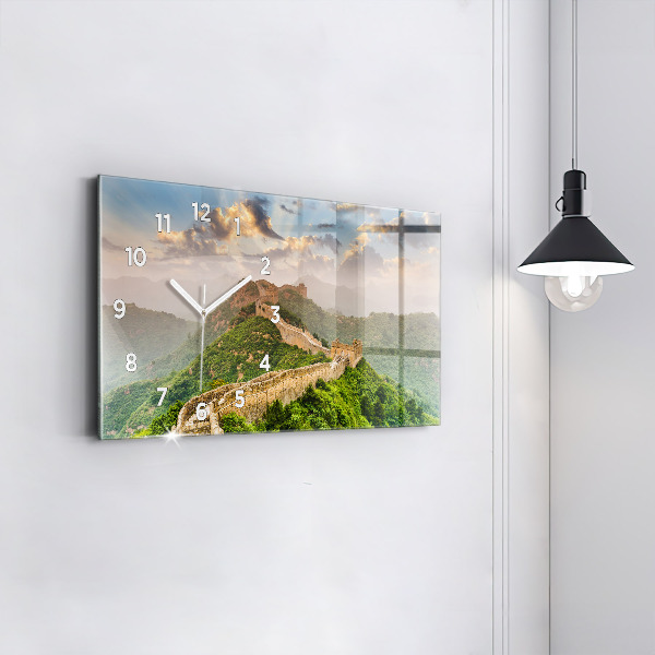Ceas orizontale de perete din sticlă Marele Zid Chinezesc