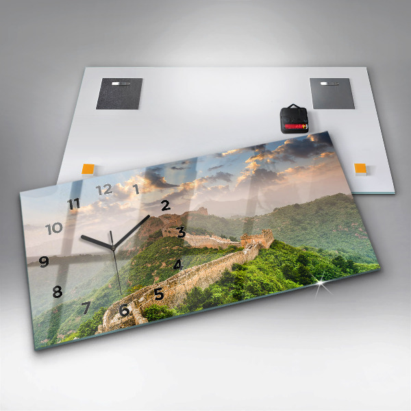 Ceas orizontale de perete din sticlă Marele Zid Chinezesc