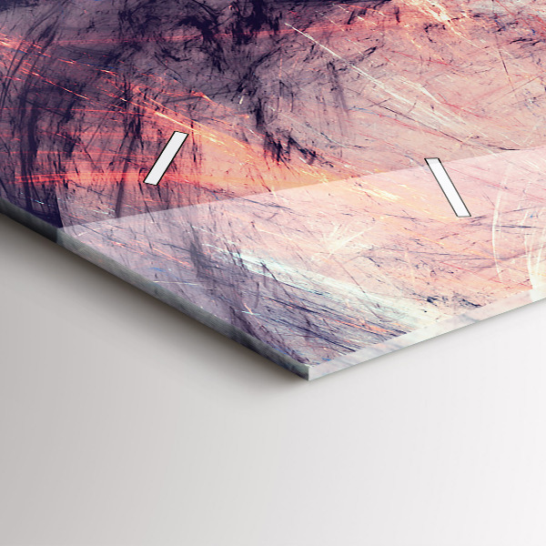 Ceas orizontale de perete din sticlă Imagine abstractă