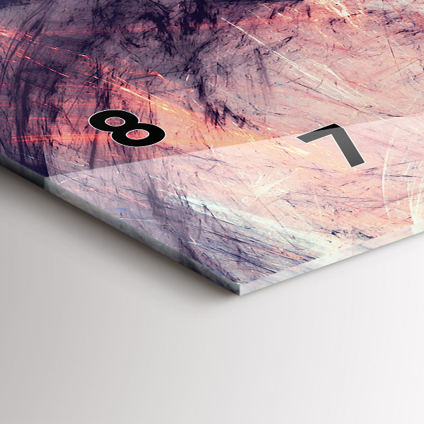 Ceas orizontale de perete din sticlă Imagine abstractă