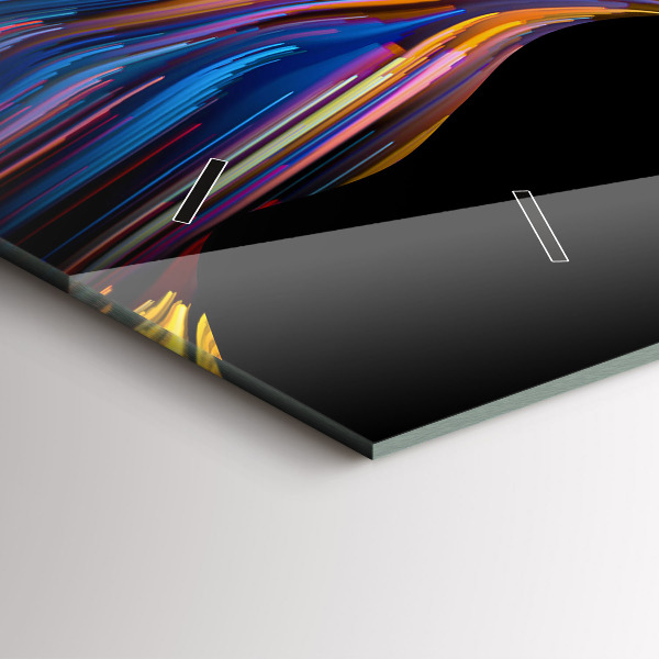 Ceas orizontale de perete din sticlă Artă emoțională