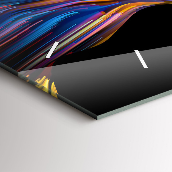 Ceas orizontale de perete din sticlă Artă emoțională