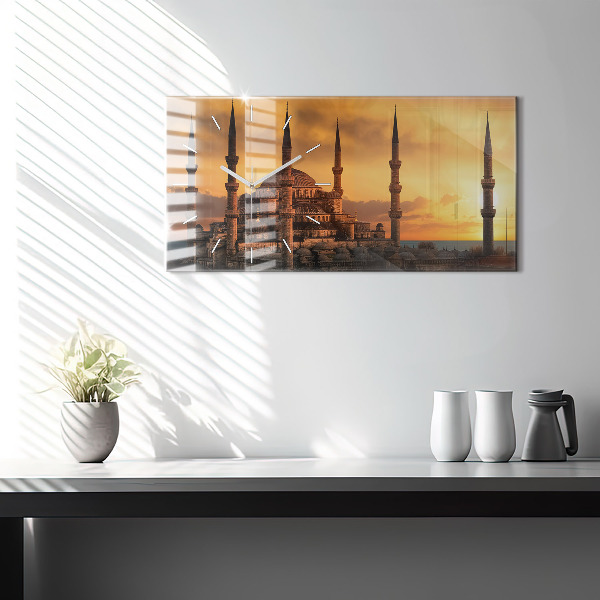 Ceas orizontale de perete din sticlă Moscheea din Istanbul