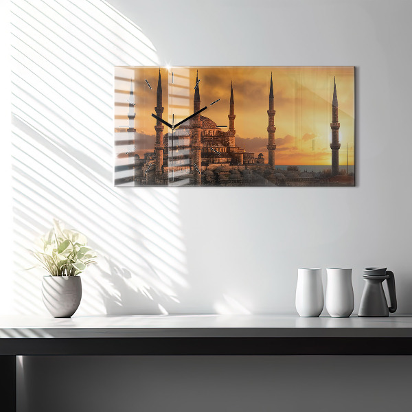 Ceas orizontale de perete din sticlă Moscheea din Istanbul