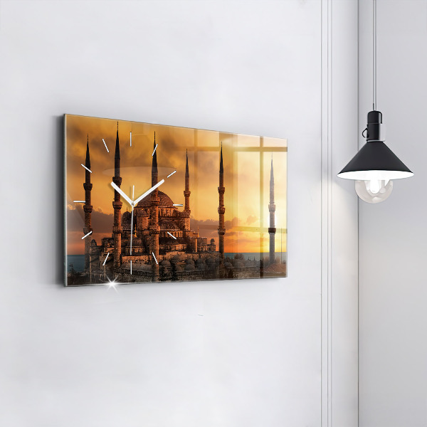 Ceas orizontale de perete din sticlă Moscheea din Istanbul
