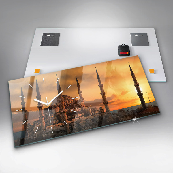 Ceas orizontale de perete din sticlă Moscheea din Istanbul